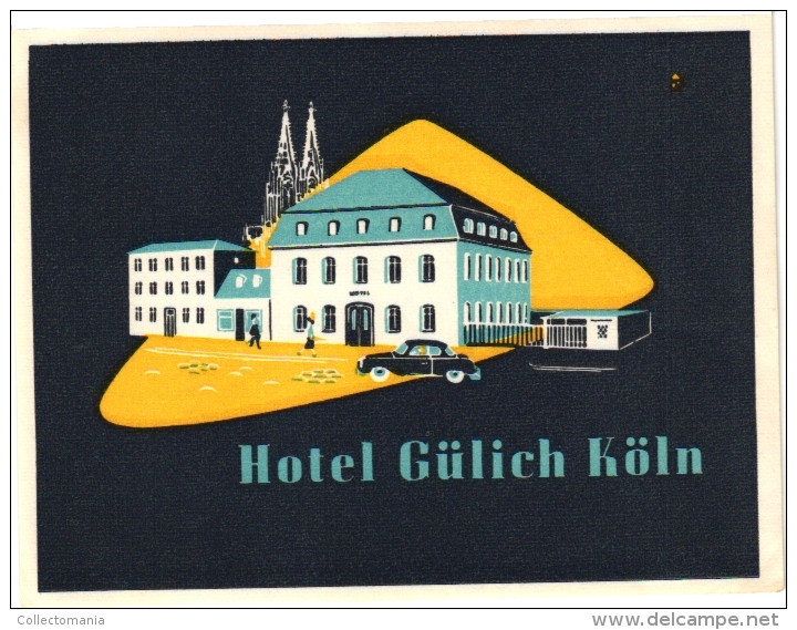 11  Hotel labels GERMANY duitsland Deutschanld Koln 2 Bremerhaven Friederichsruhe Esslingen Lindau Landsberg Ski