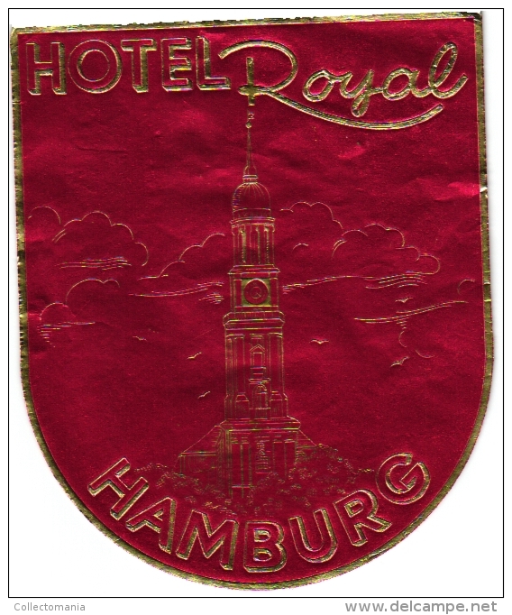 12  Hotel labels - etiketten -Duitsland - Ski -Bayreuth - Niederwald - Koblenz - Konstanz - Axelmannstein - Murnau