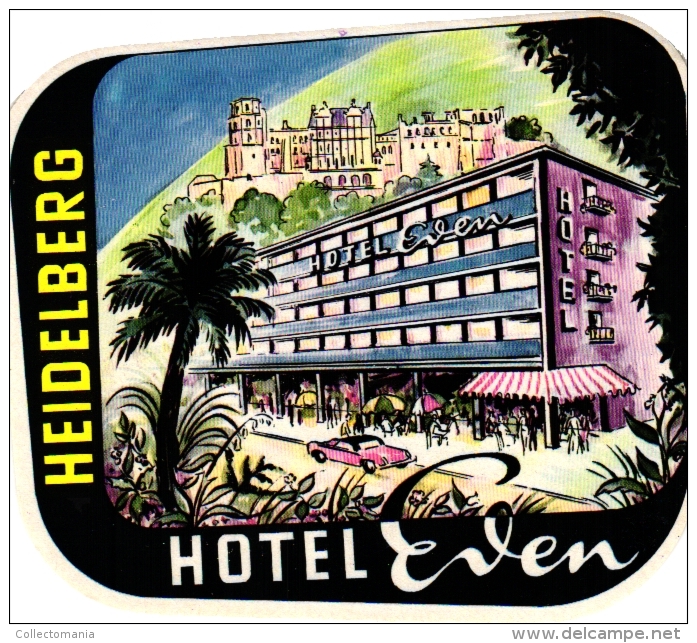 12  Hotel Labels Sammlung  Etiketten -5 Heidelberg -  3 Baden Baden - 4 Hannover GERMANY Deutschand Surh Gute Behaltung - Hotel Labels