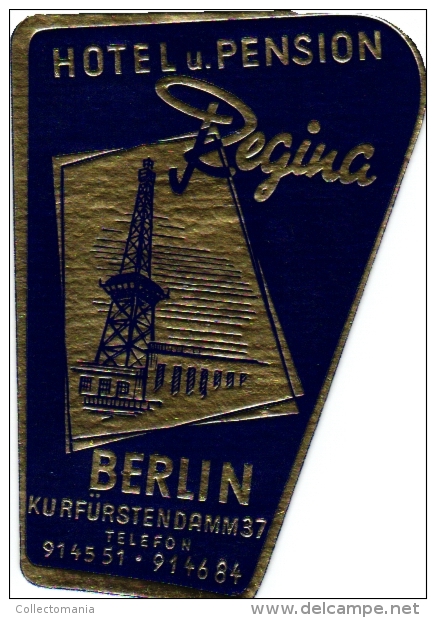 19  Hotel Labels - GERMAN - BERLIN Atlanta Zellermayer Johannishof Am Zoo Stephanie Kempinski Etiquettes Luggage Bagagz - Hotelaufkleber