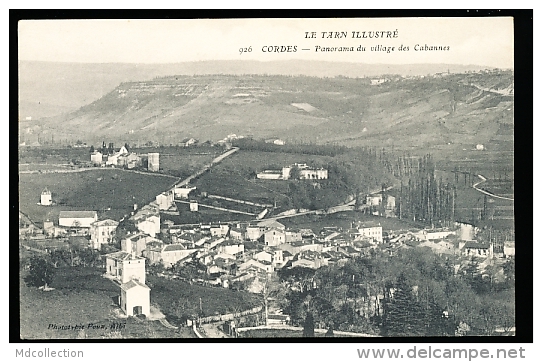 81 CORDES / Panorama Du Village Des Cabannes / - Cordes