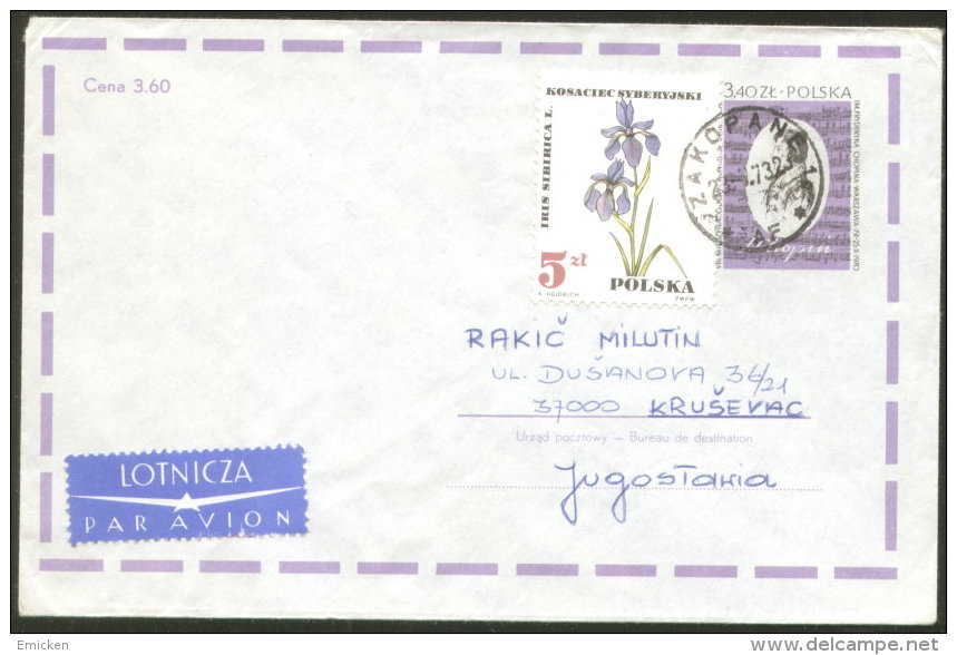 POLAND AIR MAIL COVER - Airplanes