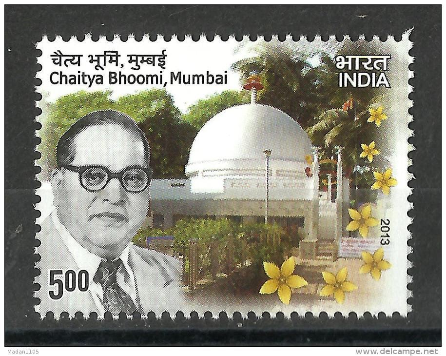 INDIA, 2013, Chaitya Bhoomi, Mumbai,  Dr. B R Ambedkar / Babasaheb 1891-1956,  MNH, (**) - Nuovi