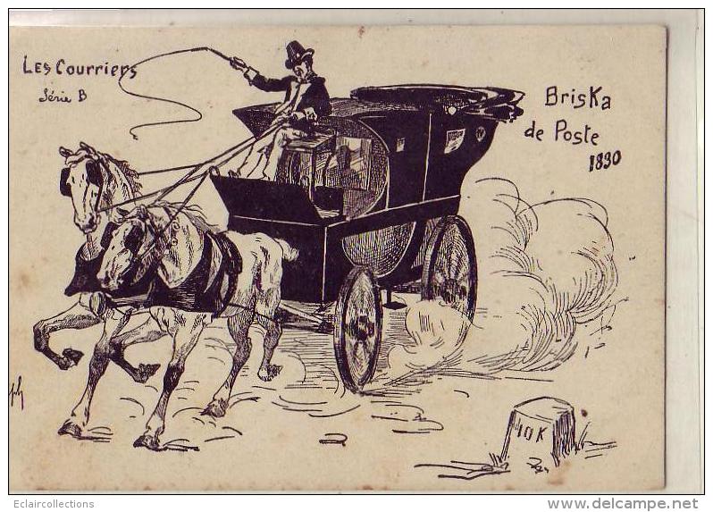 Illustrateur  Ralph  Les Courriers  Briska De  Poste 1890    ( Non Voyagée) - Autres & Non Classés