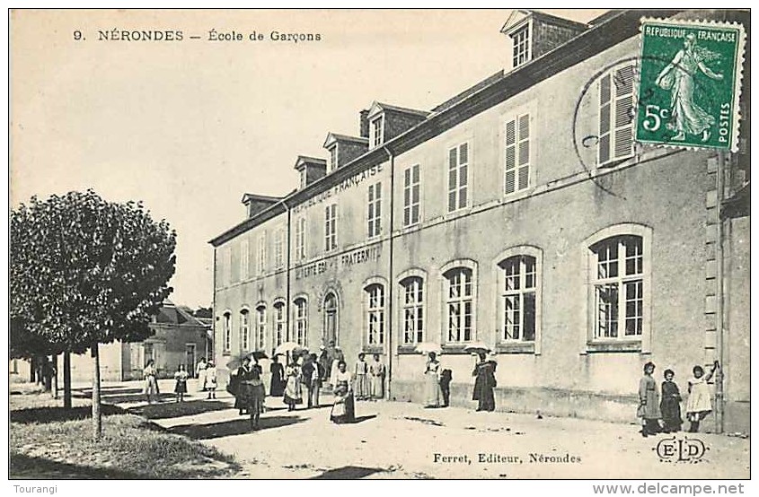 Juin13 1319 : Nérondes  -  Ecole De Garçons - Nérondes