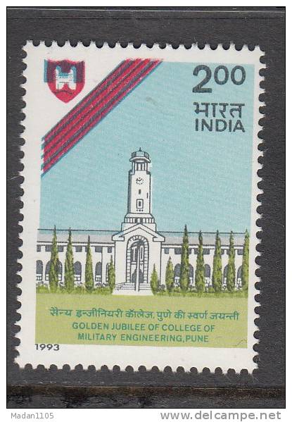 INDIA, 1993, Golden Jubilee Of College Of Military Engineering, Ridge, Mason, Car,MNH, (**) - Neufs