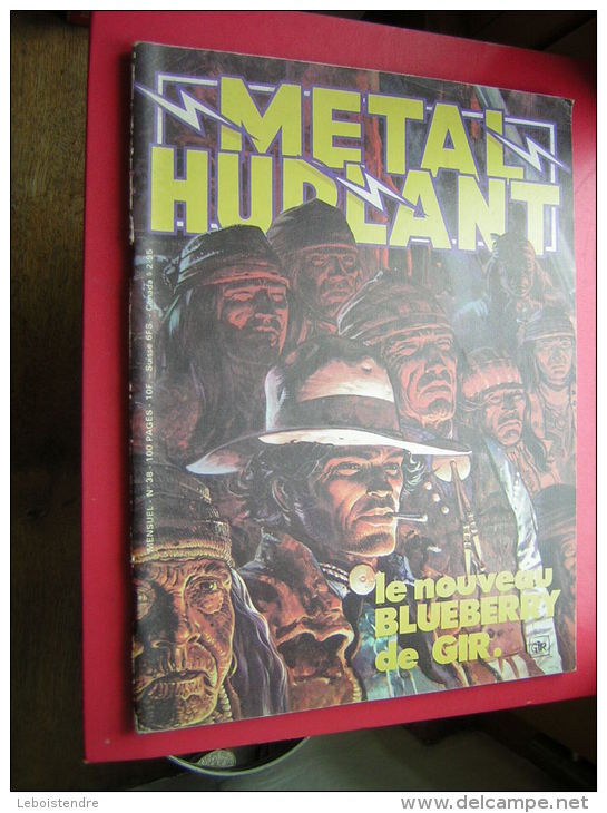 REVUE BD  MENSUEL N° 38 METAL HURLANT  1979  LE NOUVEAU BLUEBERRY DE GIR ( MOEBIUS ) - Métal Hurlant