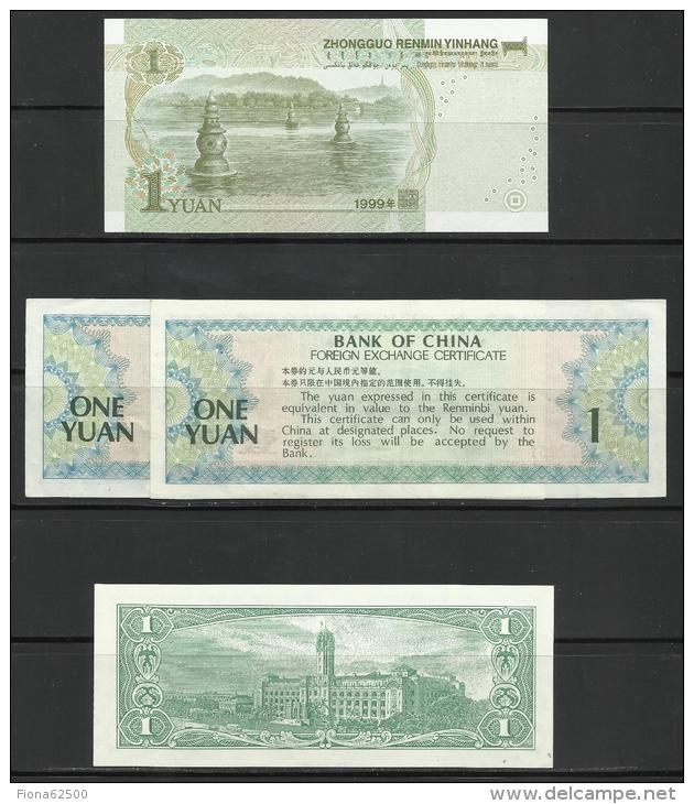 CHINE . LOT DE QUATRE BILLETS  . - China