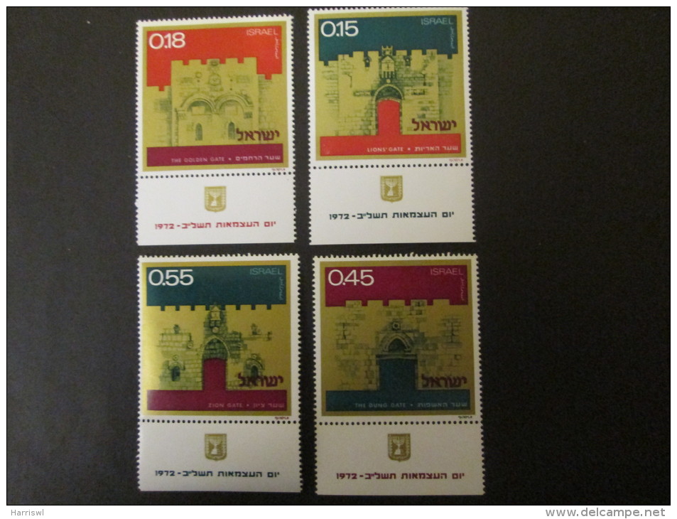 ISRAEL 197224TH INDEPENDANCE DAY MINT TAB  STAMP - Unused Stamps (with Tabs)