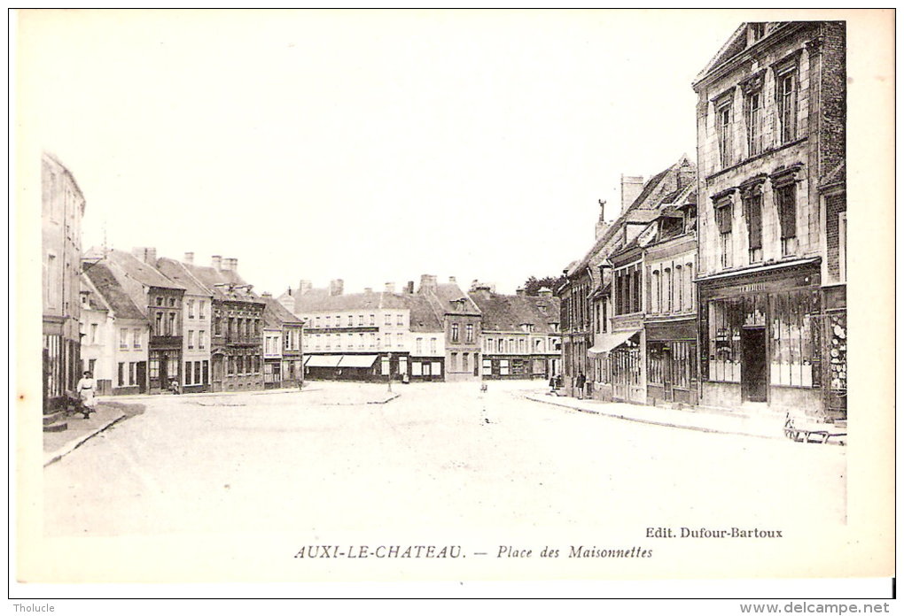 Auxi-le-Château (Arras-Pas De Calais)-+/-1920-Place Des Maisonnettes-Edit. Dufour-Bartoux - Auxi Le Chateau
