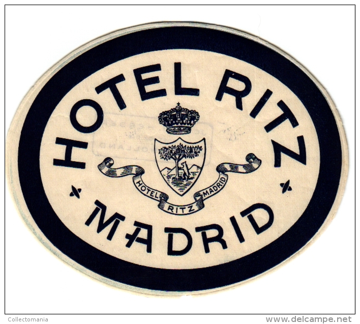 10  Hotel Labels - Espana Spain Spanje Espagne Puerto De La Cruz Granada Padova Madrid - Valencia - Zaragoza - Tarragona - Hotel Labels