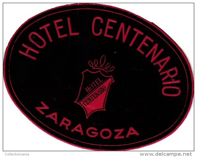 10  Hotel Labels - Espana Spain Spanje Espagne Puerto De La Cruz Granada Padova Madrid - Valencia - Zaragoza - Tarragona - Adesivi Di Alberghi