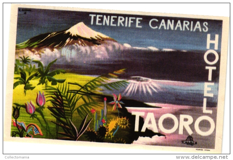 9  Hotel Labels - Etiketten Gran Canaria - Las Palmas - Puerta De La Cruz - Taoro - Parque - 7Soles - Hocasa - Taoro - Etiquettes D'hotels