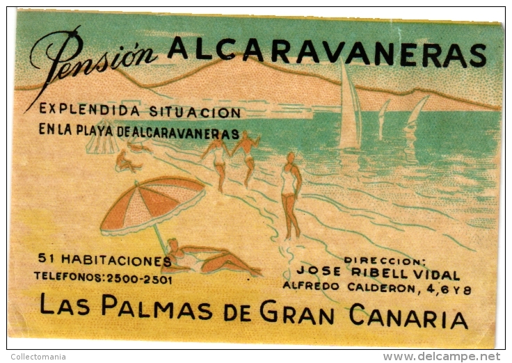 10  Hotel Labels Espagna Spain Spanje Espagne  Gran Canaria - Estorit - Tayitip - Figueiro - Rodrigues - Estatus - Hotel Labels