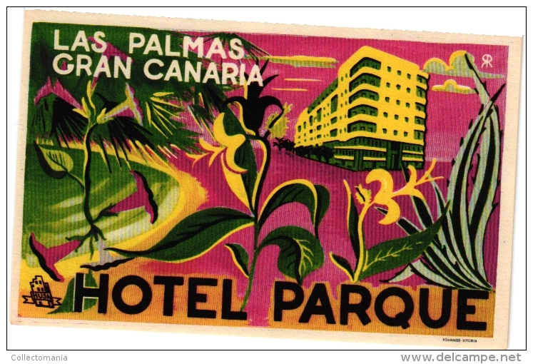 4   Hotel Labels - Etiketten Gran Canaria - Parque - Mencey Gran Canaria - Taoro - Adesivi Di Alberghi