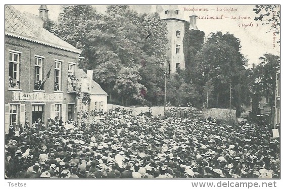 Ecaussinnes - Le Goûter Matrimonial - La Foule 1906 - Carte Oblitérée En 1911 ( Voir Verso ) - Ecaussinnes