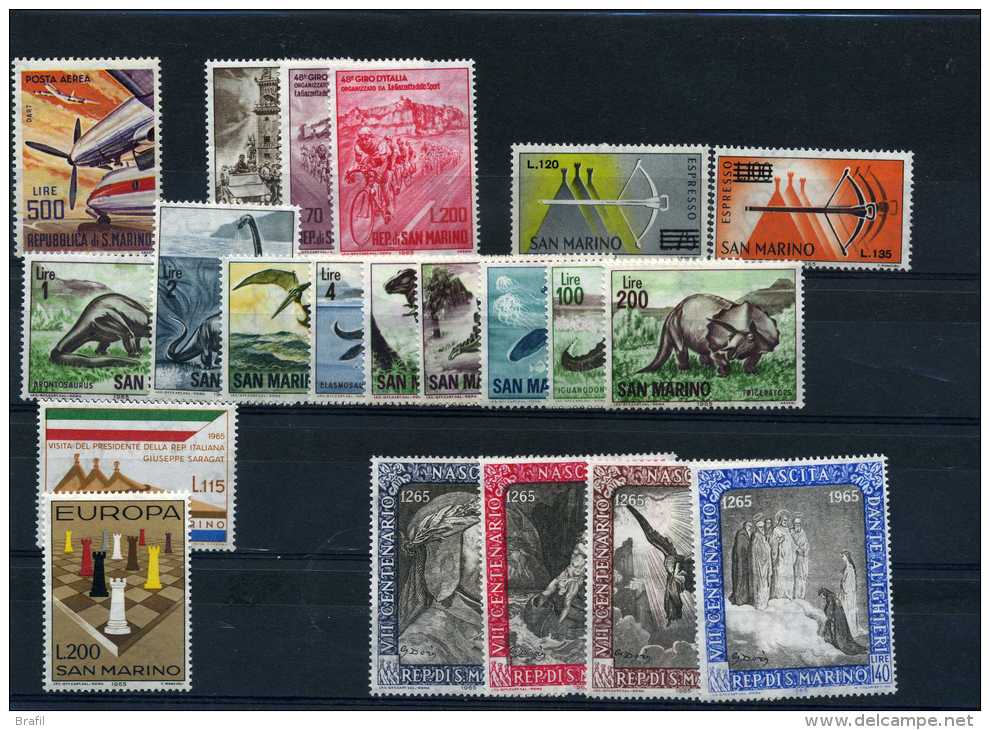 1965 San Marino, Annata Completa , Serie Complete Nuove (**) - Used Stamps