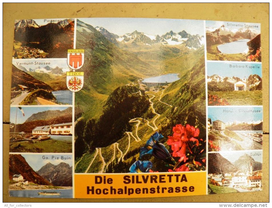 2 Scans, Post Card Sent From Austria, Special Cancel Silvretta Mountains - Lettres & Documents