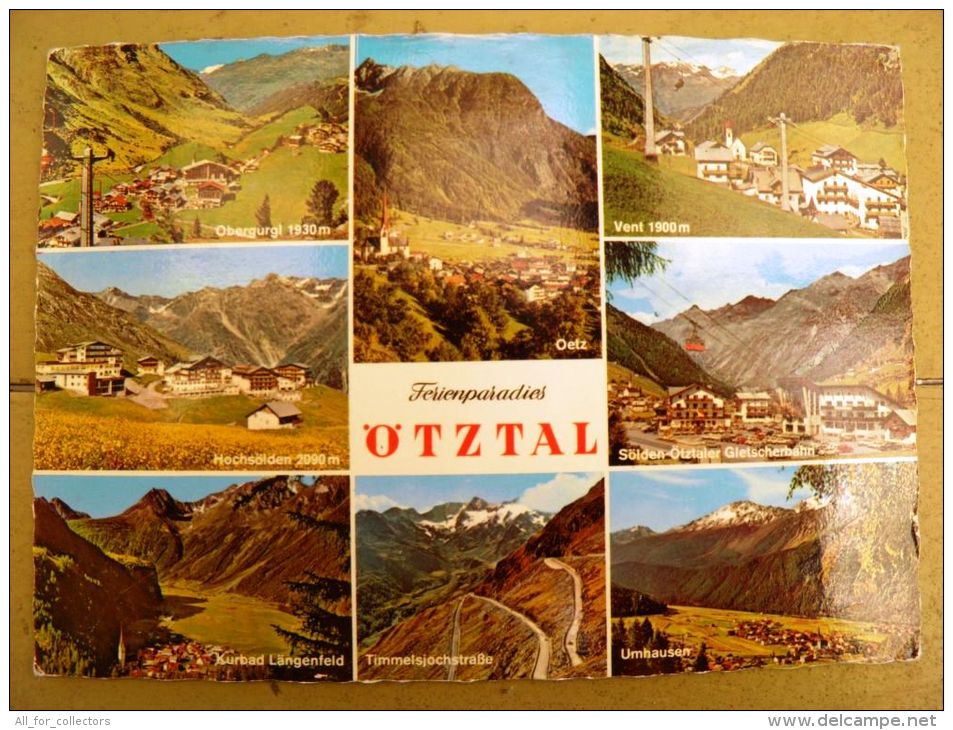 2 Scans, Post Card Sent From Austria, Special Cancel Flower Otztal - Lettres & Documents