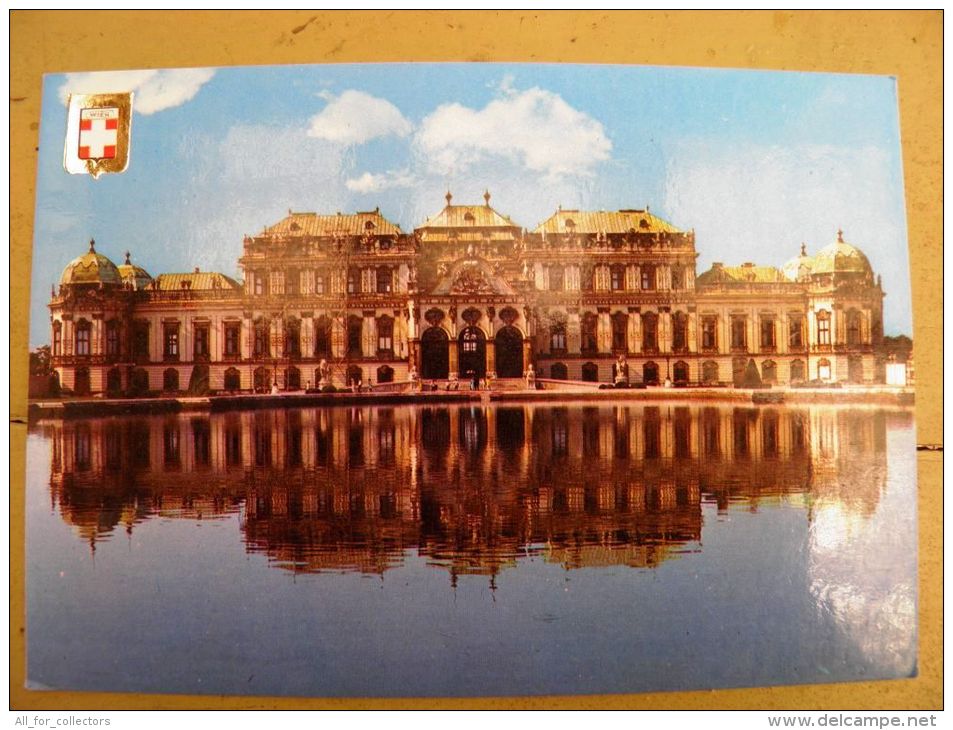 2 Scans, Post Card Sent From Austria, Special Cancel Stad Information Wien Castle Belvedere - Lettres & Documents