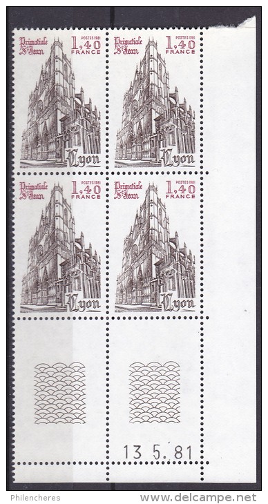 France Bloc De 4 - Coin Daté 1981 - Yvert N° 2132 Xx - Prix De Départ 2 Euros - 1980-1989