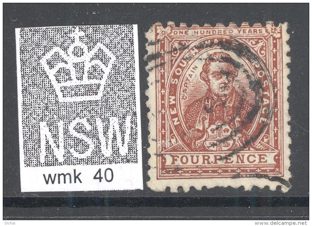 NEW SOUTH WALES, 1888 4d Purple-brown (wmk No.40, P11x12) VFU, SG255 - Oblitérés