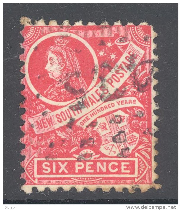 NEW SOUTH WALES, 1888 6d CARMINE (P11x12) VFU (wmk SG40), SG256 - Oblitérés