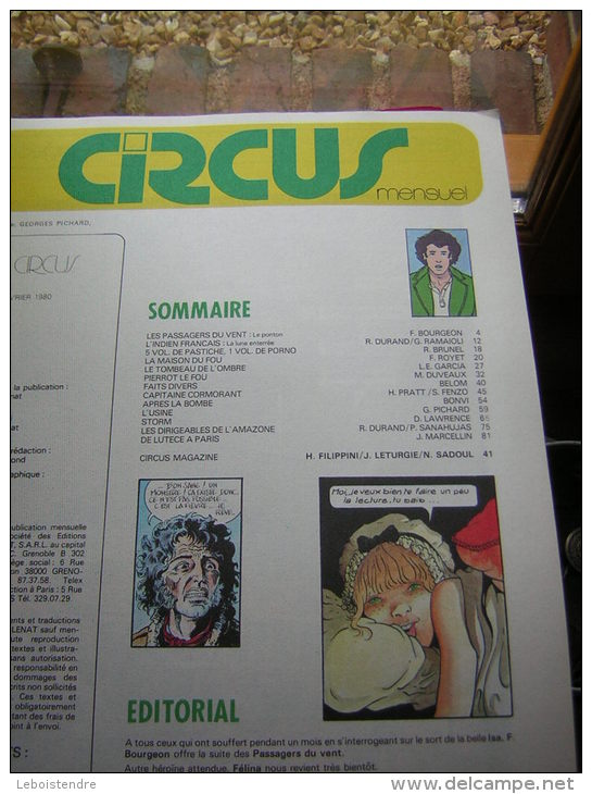 REVUE  MENSUEL CIRCUS  N° 24 BANDES DESSINEES PICHARD BOURGEON DON LAWRENCE SANAHUJAS   84 PAGES - Circus