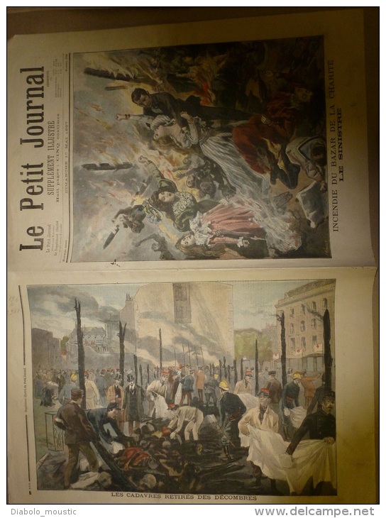 10-5-1897 LE PETIT JOURNAL : Incendie Du BAZAR De La CHARITE; Le Dernier Survivant De Waterloo;Konan Le Breton - Le Petit Journal