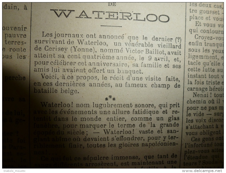 10-5-1897 LE PETIT JOURNAL : Incendie Du BAZAR De La CHARITE; Le Dernier Survivant De Waterloo;Konan Le Breton - Le Petit Journal