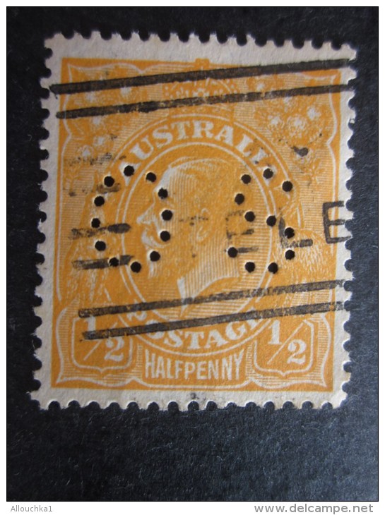 Australie  Australia:Timbre, Stamp Perforé PERFORE - Perfin - PERFIN - Perforation OS - Perfins