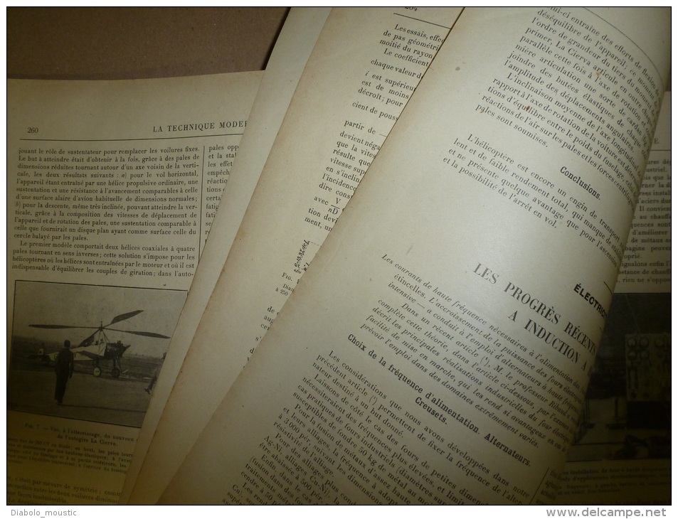 1er mai 1929         LA TECHNIQUE MODERNE :  Et aussi...L' Avion, L' Hélicoptère , L' Autogire