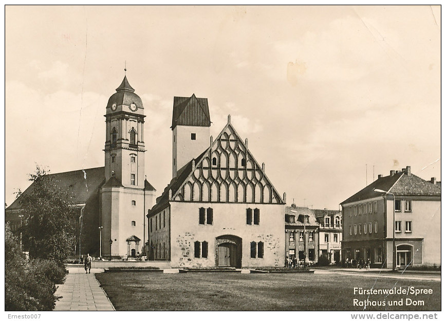 PK-CP Deutschland ("DDR"), Fürstenwalde Rathaus Und Dom, Gebraucht, Siehe Bilder!*) - Fuerstenwalde