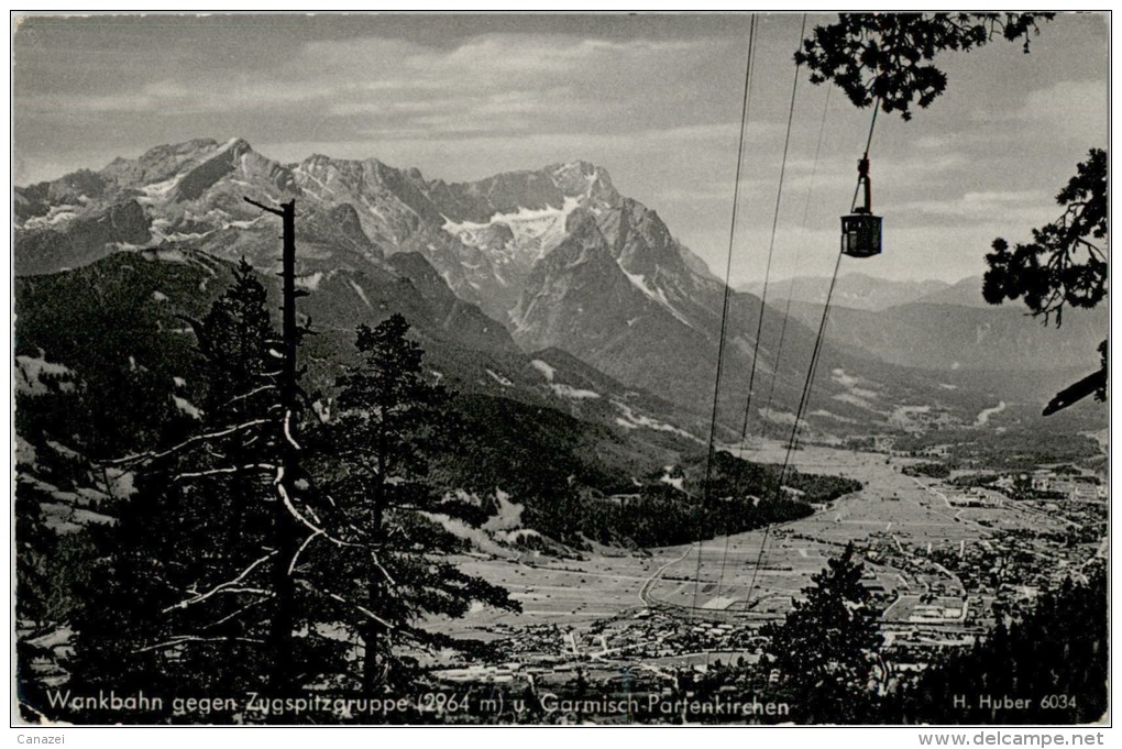 AK Wankbahn Gg Zugspitze Und Garmisch-Partenkirchen, Gel 1957 - Zugspitze