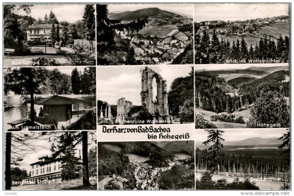 AK Bad Sachsa Bis Hohegrieß, Wieda, Schmelzteich, Hotel Stöberhai, Gel 1960 - Bad Sachsa