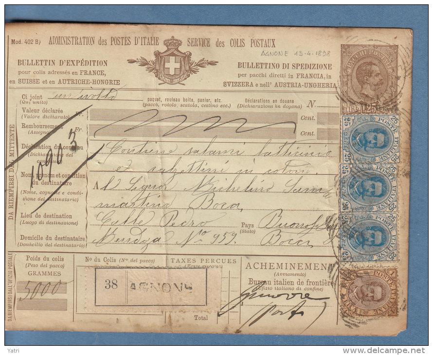 1899 - Bollettino Pacchi Per L'Argentina - Postal Parcels