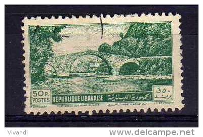 Lebanon - 1950 - 50p Nahr-El-Kalb Bridge - Used - Lebanon