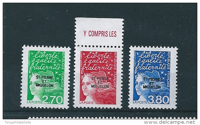 Timbres De St Pierre Et Miquelon  De 1997  N°650 A 652  Neufs ** Parfait - Nuevos