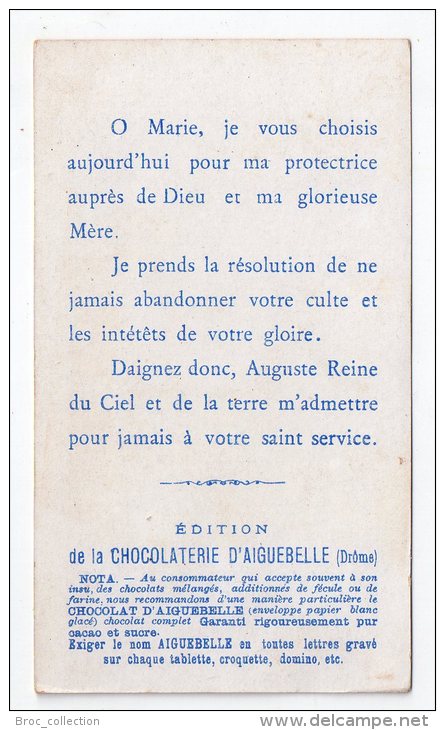 Image Pieuse Dévotion à Marie, Chocolaterie D´Aiguebelle, 2 Scans - Andachtsbilder