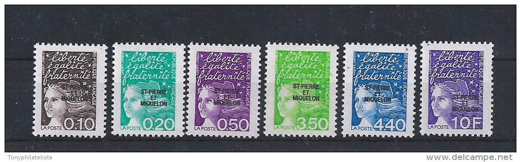 Timbres De St Pierre Et Miquelon  De 1997  N°656 A 661  Neufs ** Parfait, Prix De La Poste - Ungebraucht
