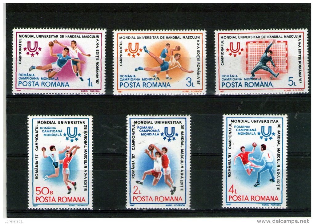 1987 - Champ. Du Monde De Handball Mi 4341/4346 Et Yv 3737/3742 MNH - Ungebraucht