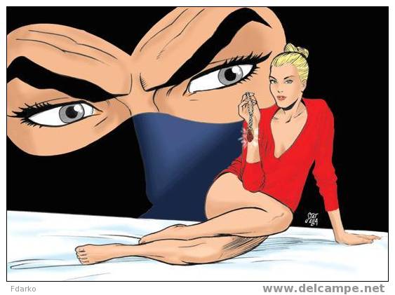 BD Diabolik A Vercelli Porfoglio Con 6 Illustrazioni A Colori Serie Kover Kollection - Diabolik