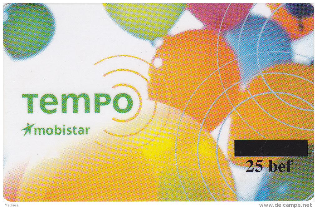 Carte Tempo 25 BEF Used Rare ! - Cartes GSM, Recharges & Prépayées