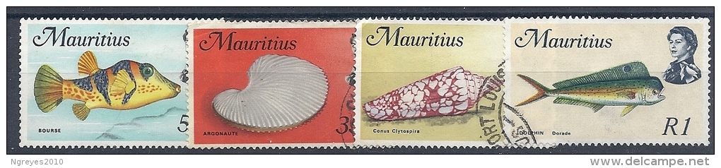 130504410   MAURICIO G.B. YVERT   Nº  332/338/342/343  USED/MH - Mauritius (...-1967)