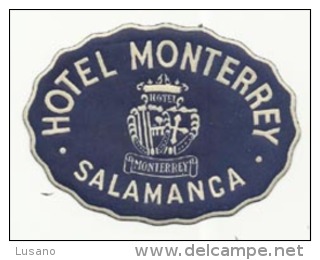 Etiquette De Bagage - Hotel Monterrey - Salamanca (Espagne) - Hotel Labels