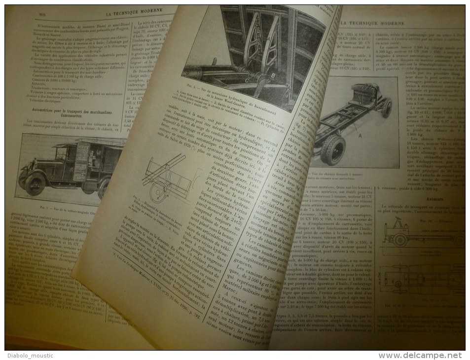 15 décembre 1928  LA TECHNIQUE MODERNE :  Et aussi   La XXIIe Exposition Internationale de l' AUTOMOBILE