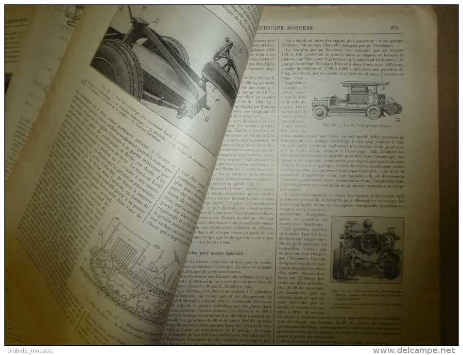 15 décembre 1928  LA TECHNIQUE MODERNE :  Et aussi   La XXIIe Exposition Internationale de l' AUTOMOBILE