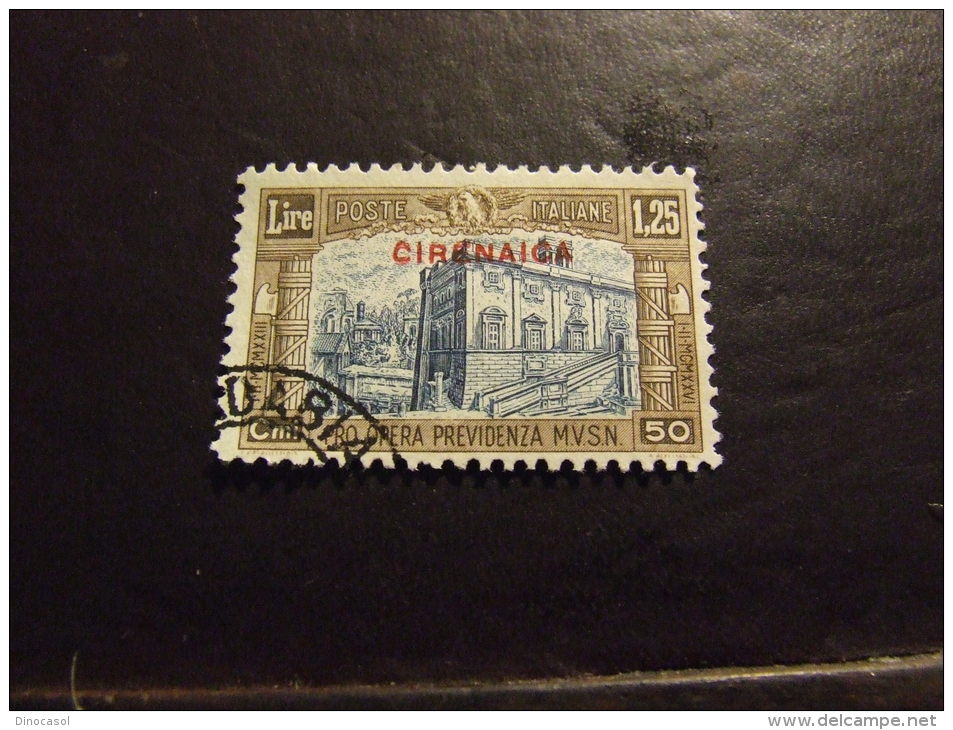 CIRENAICA 1929 MILIZIA II 1,25+0,50 L USATO - Cirenaica