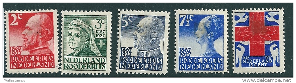 Netherlands 1927 SG 354a-58 MM* - Unused Stamps