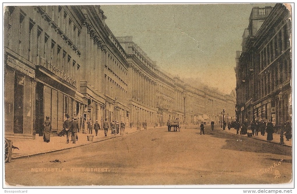 Newcastle - Grey Street. England (postal Damaged) - Newcastle-upon-Tyne